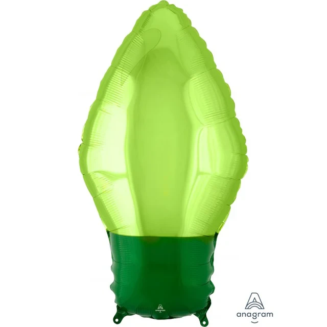 Foil Balloon - Std Xl Green Christmas Light (55cm)