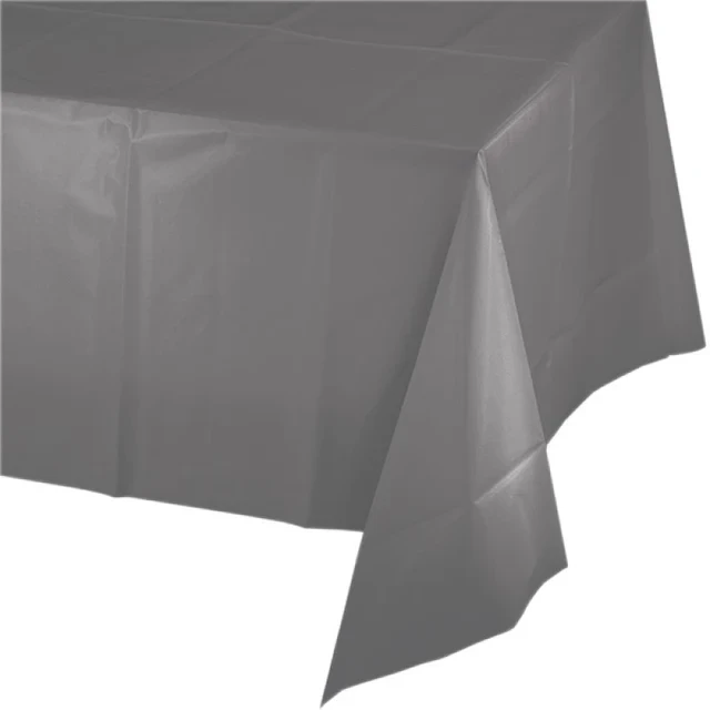 Glamour Gray Tablecover Plastic 137cm X 274cm