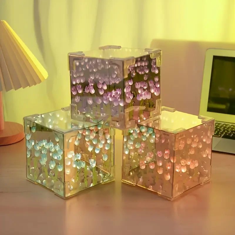 DIY Tulip Flower Sea Desktop Night Light Kit