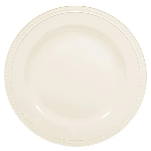 Premium Salad Plate - White with Beaded Rim (21cm)