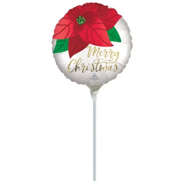 10cm Satin Christmas Poinsettia