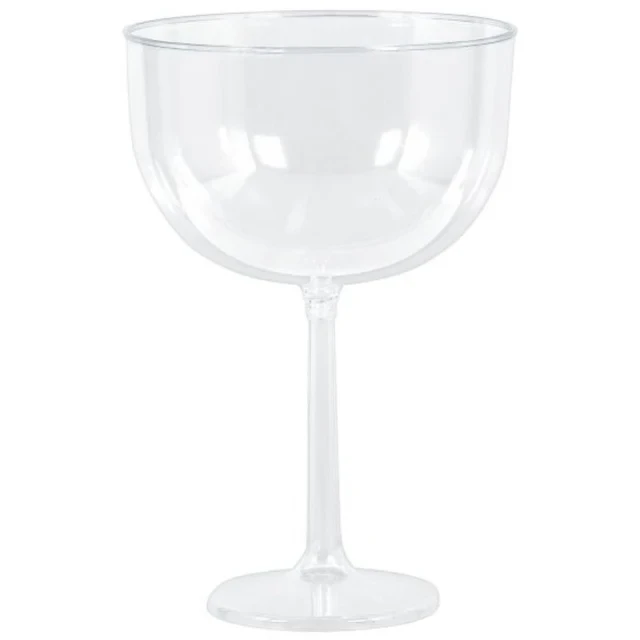 Jumbo Wine Glasses Clear Plastic Pack of 4