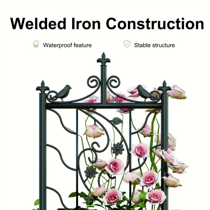 6 Panels 195cm Tall Metal Garden Trellis Fencing