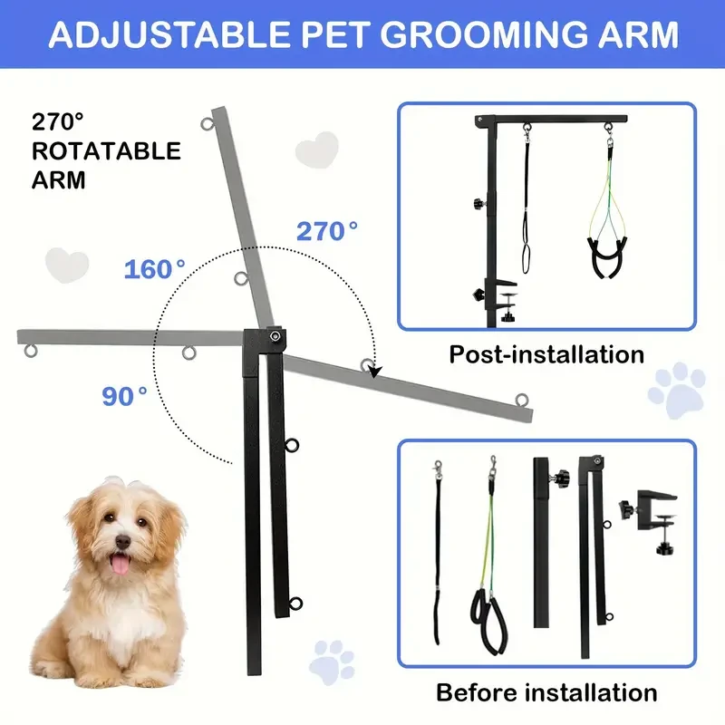 Aookupett 88.9cm Adjustable Dog Grooming Arm