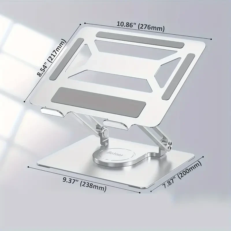 Adjustable Laptop Stand for Desk with 360 Rotating Base