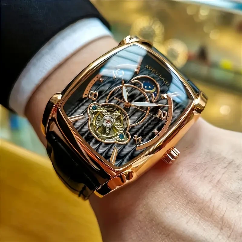 Mens Square Mechanical Watch