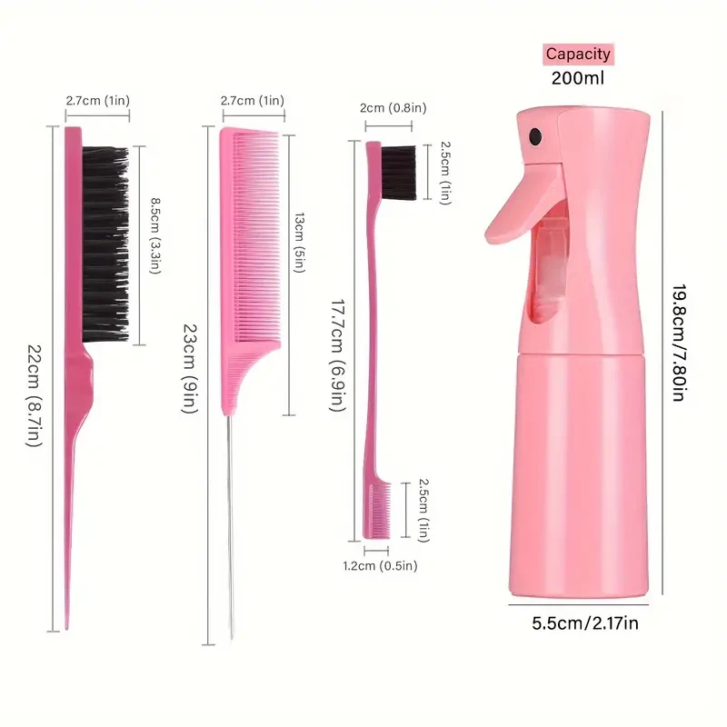 4Pcs/Set Watering Can Hair Styling Comb Set
