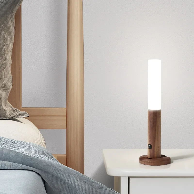 Magnetic Wood Wireless Night Light Corridors