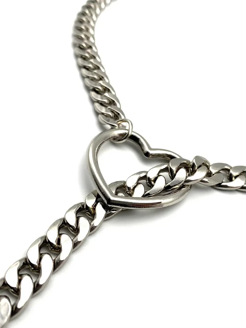 Slip Chain Necklace Heart O-Ring