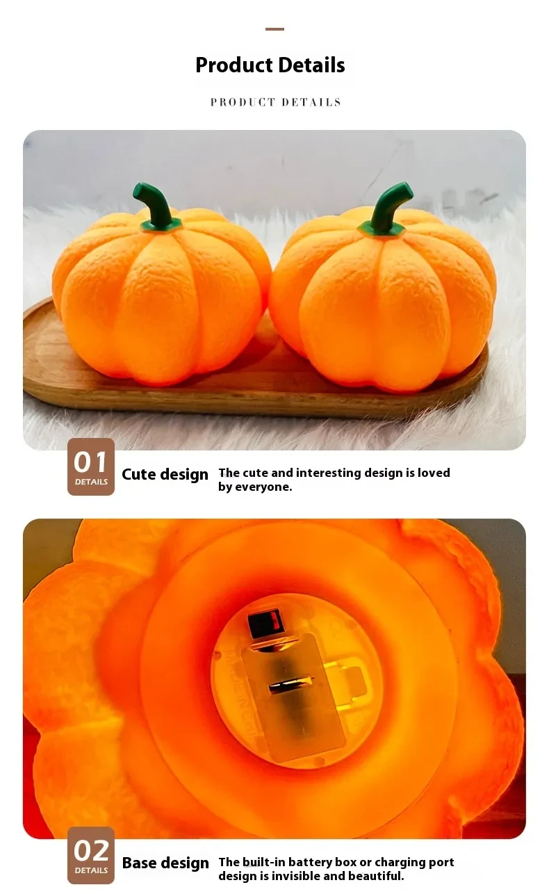 Pumpkin Halloween Decorative Night Light Bedroom Dormitory