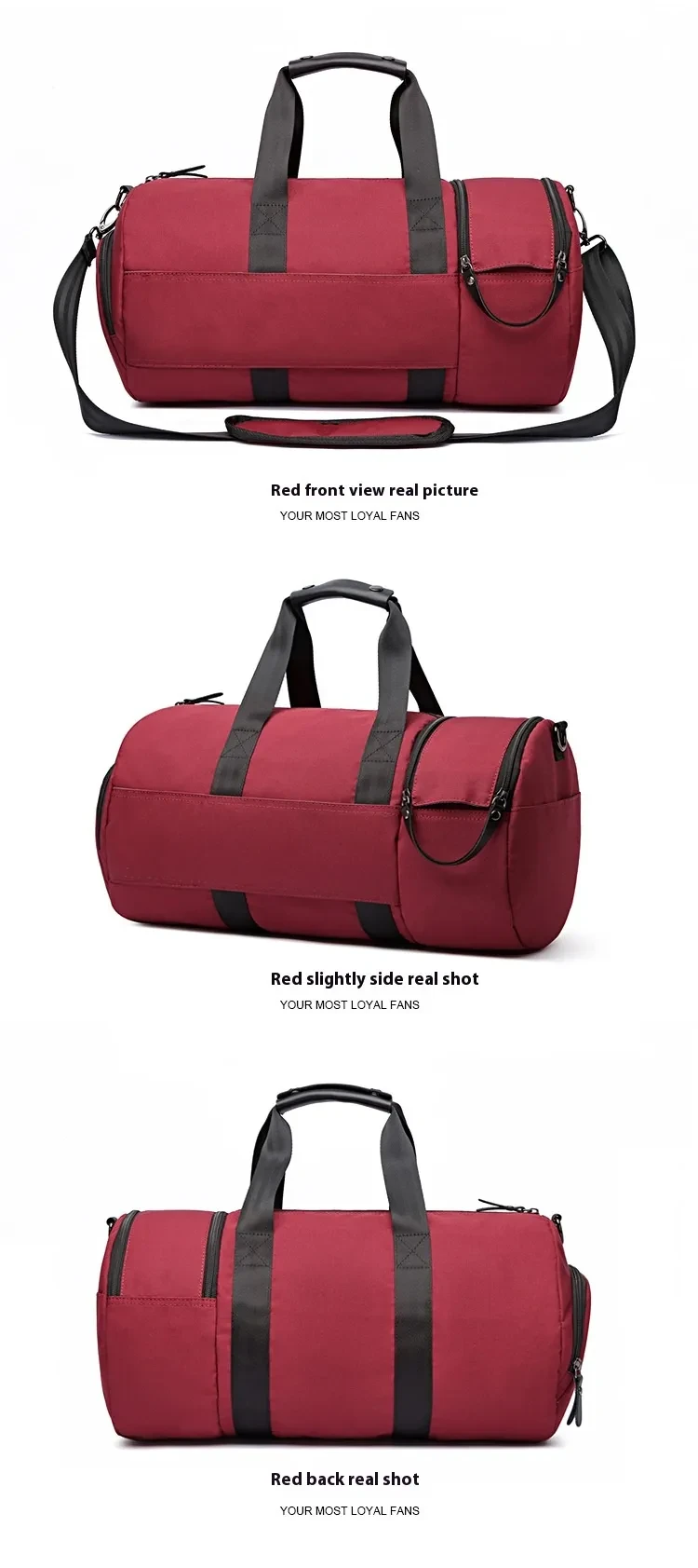 Waterproof Polyester Fabrics Gym Bag Portable Travel Handbag