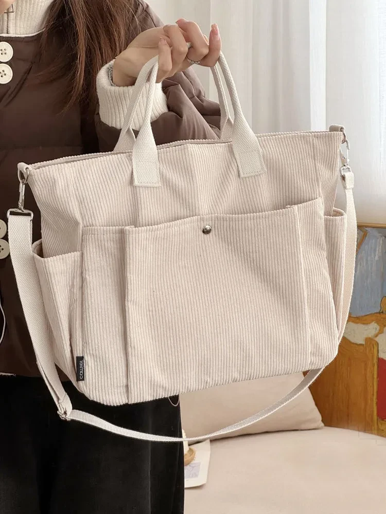 Thick Corduroy Shoulder Bags