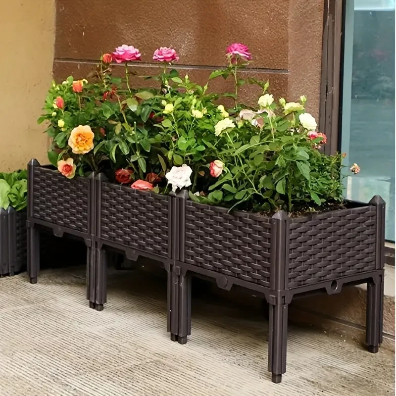 Elevated Garden Bed Kit - Raised Planter Box with Drainage