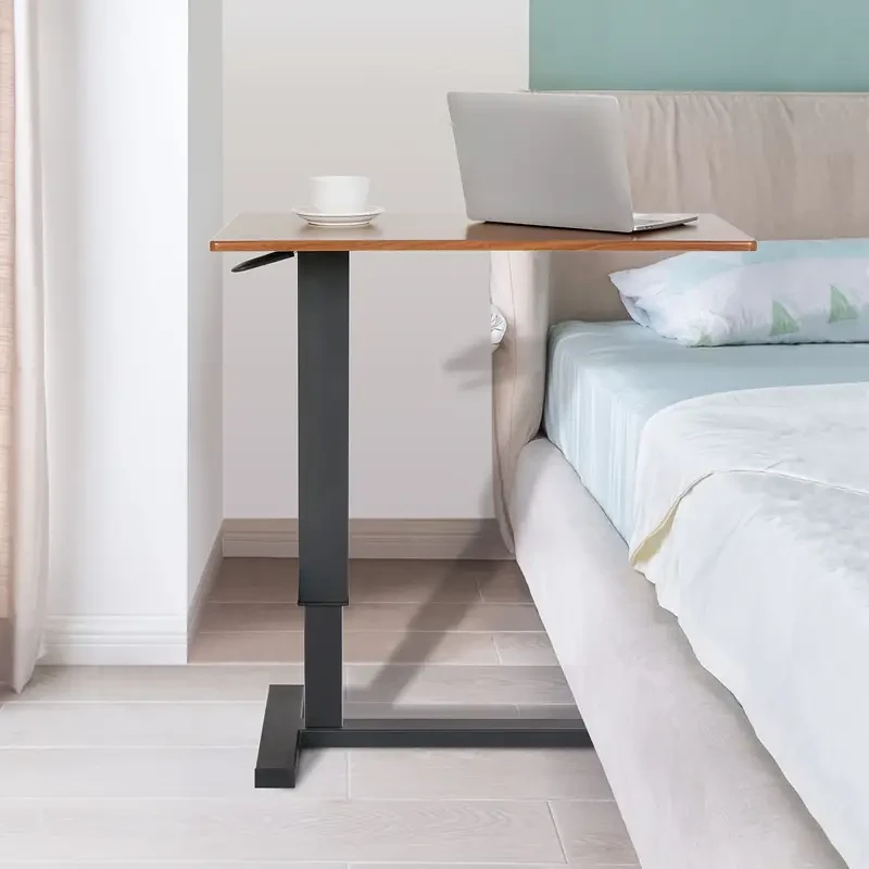 Adjustable Height Laptop Side Table - Hidden Wheels