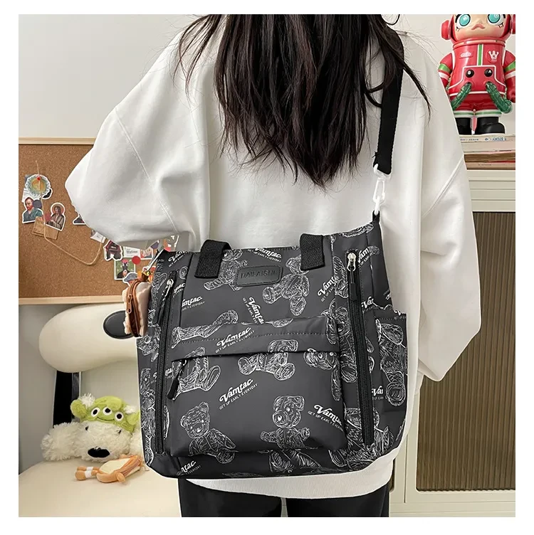 Multi-Pocket Tote Bag Shoulder Bag