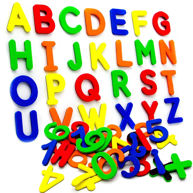 24-76pcs Magnetic Alphabet Letters EVA Foam Refrigerator Stickers Toddlers Kids Learning Spelling Counting Educational Toys Gift