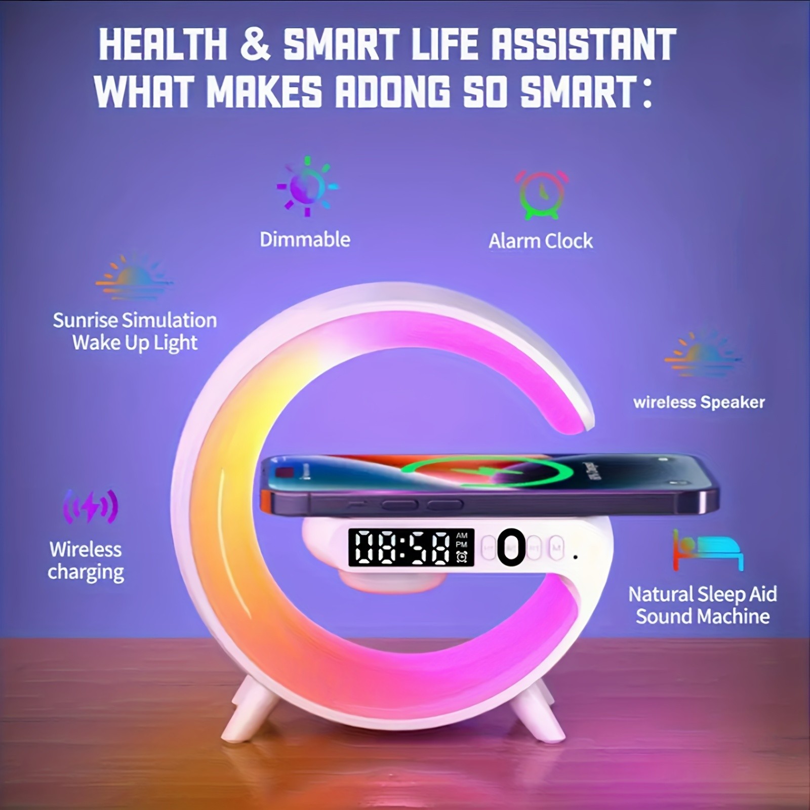 Wireless BT Speakers With Wireless Fast Charging
