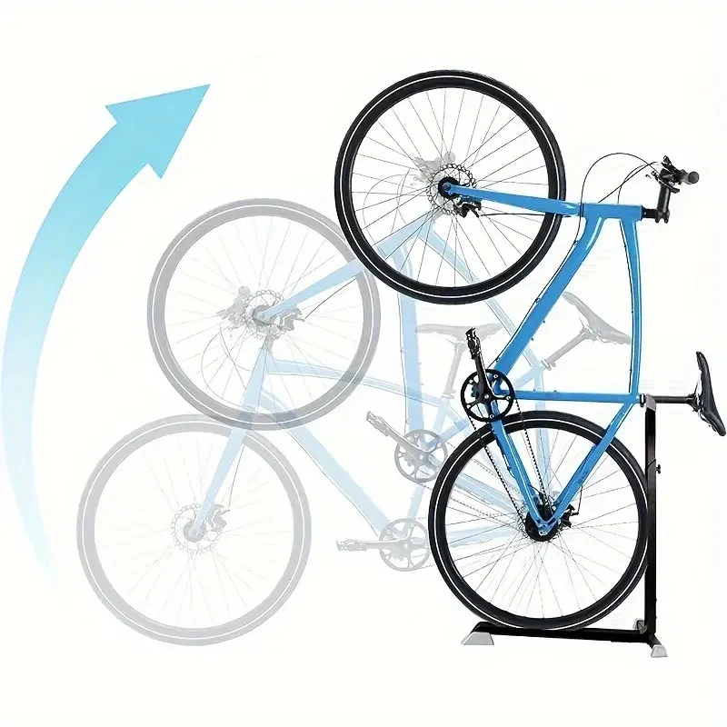Portable Space-Saving Upright Bike Stand Rack - Indoor Bicycle Storage
