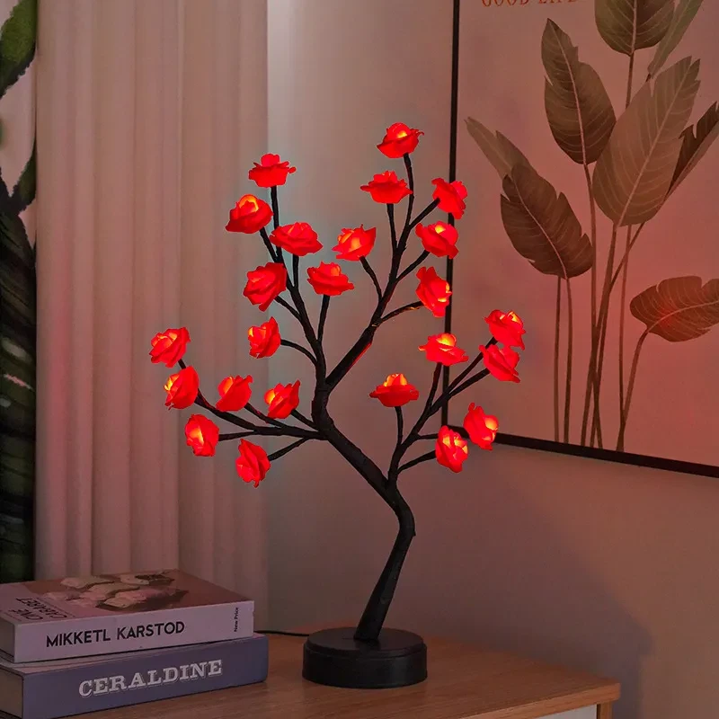 Table Lamp Flower Tree Rose Lamps