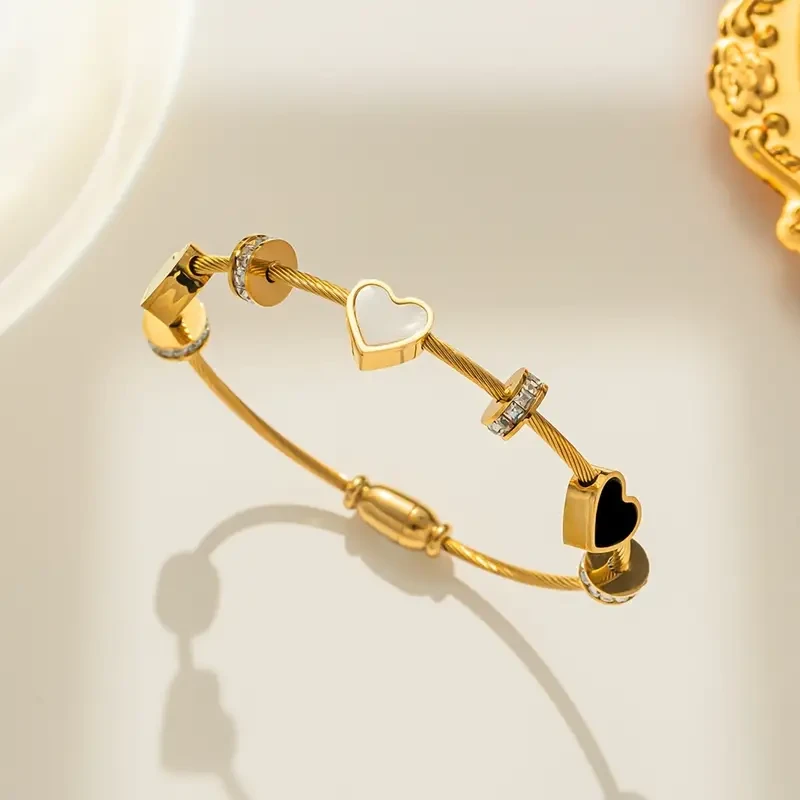 Vibrant Heart-Shaped Charm Bracelet