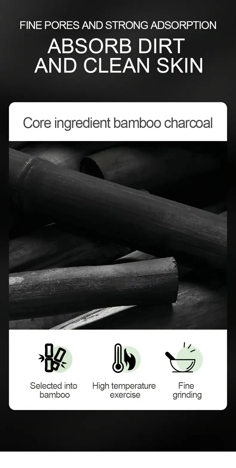 Bamboo Charcoal Peel Off Cleansing Mud Mask,