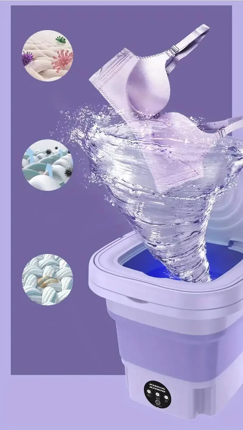 8L Folding Mini Washing Machine