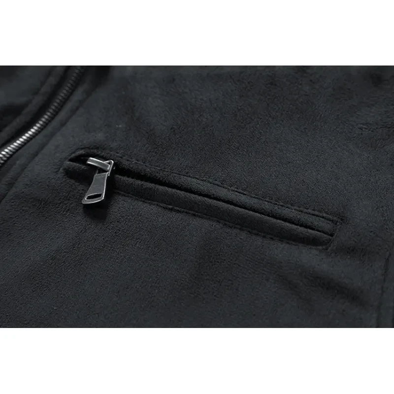 Men's Suede Stand Collar Jacket