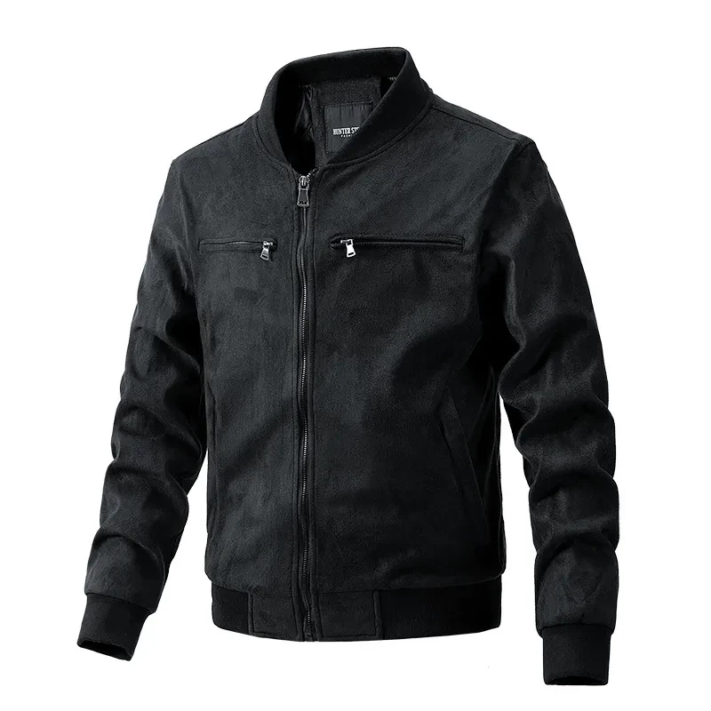Men's Suede Stand Collar Jacket