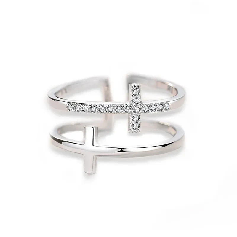 Miniature Copper Inlaid Zircon Ring