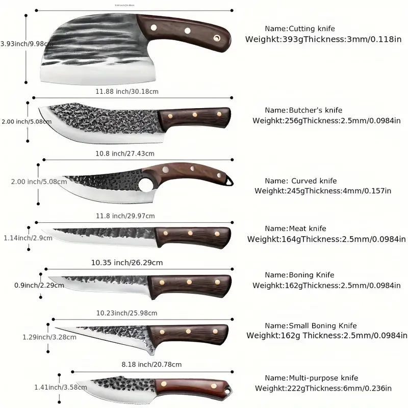 Professional Chef's Knife Set - High-Carbon Steel