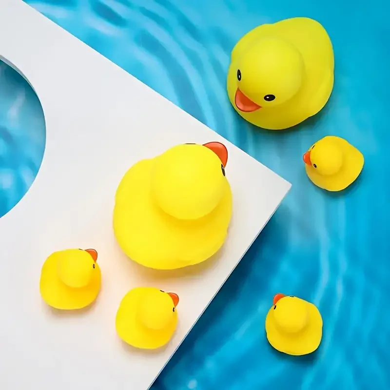 6pcs Squeezy Little Yellow Ducks for Baby Bathtime