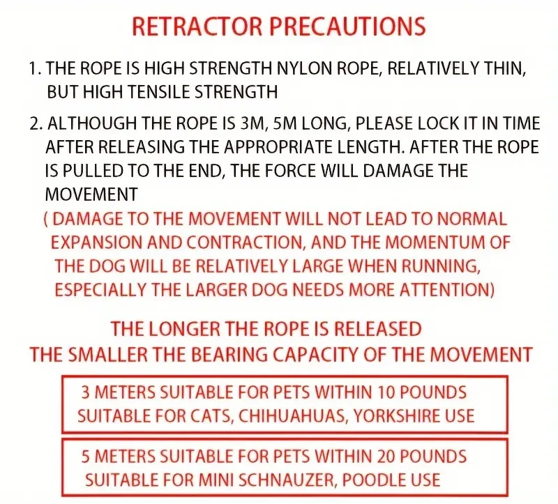 Dual-Button Retractable Dog Leash
