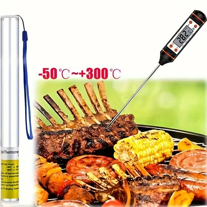 1PC Digital Instant Read Meat Thermometer - Kitchen Food Cooking Thermometer with Backlight LCD