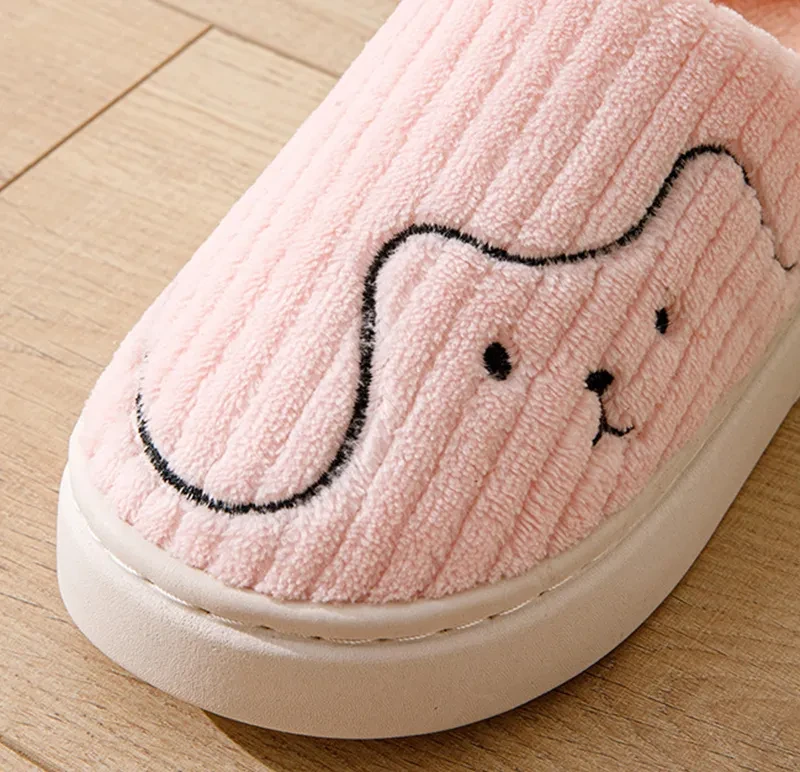 Striped Cat Slippers Indoor Women Men