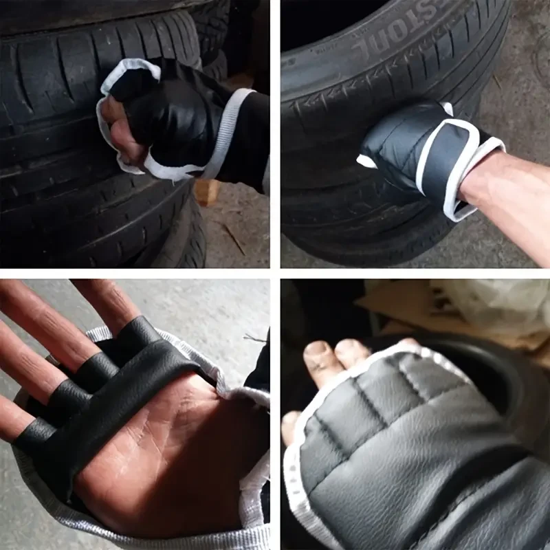Adult Black Half-Finger Boxing Gloves for Sanda Training