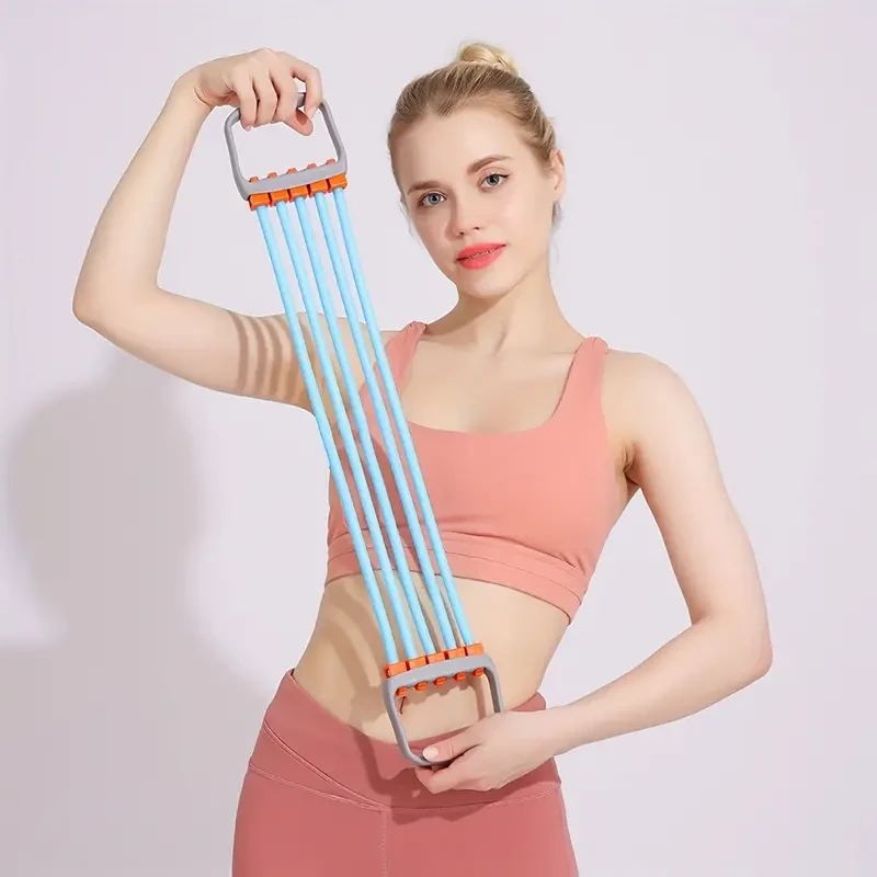 5-Tube Adjustable Resistance Bands Chest Expander