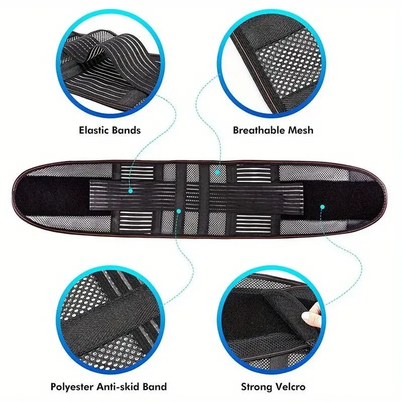 Back Brace for Lower Back Pain Relief and Sciatica - Breathable Lumbar Support Belt
