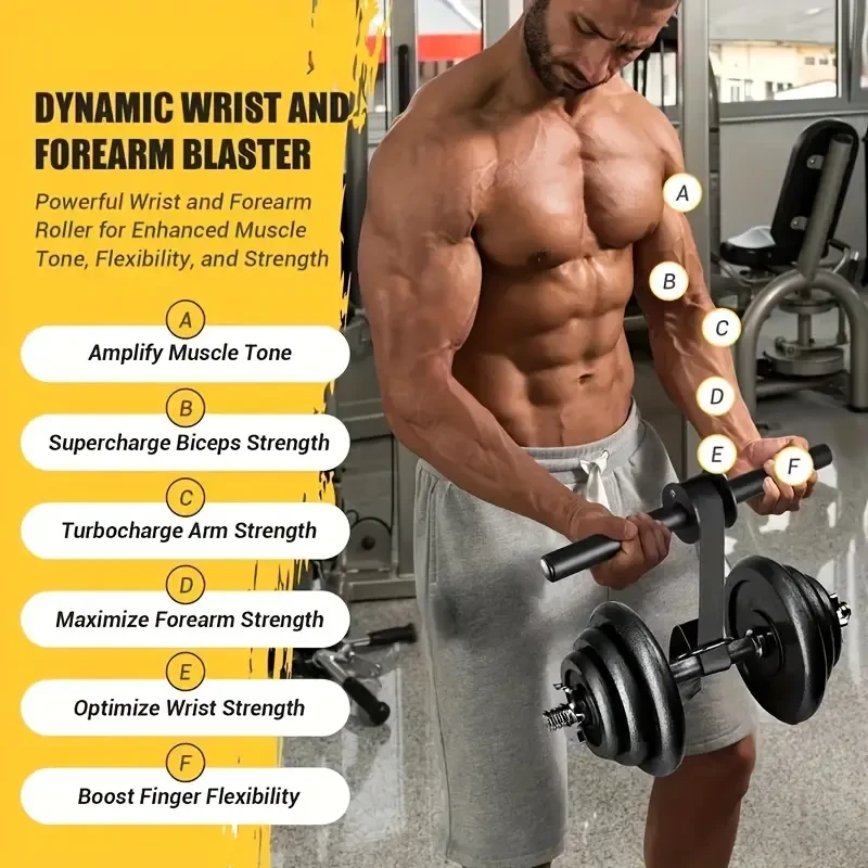 Iron Wrist and Forearm Strengthener - Muscle Training Bar