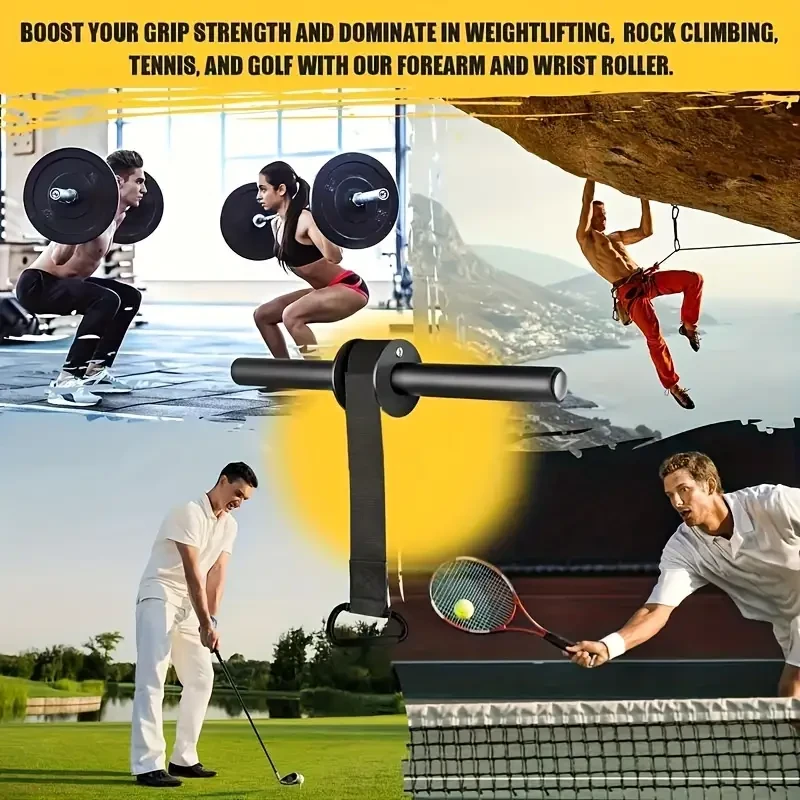 Iron Wrist and Forearm Strengthener - Muscle Training Bar