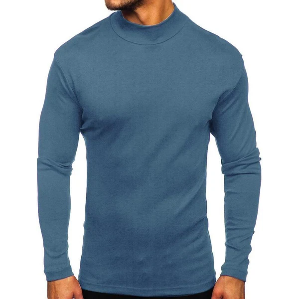 Casual Turtleneck Long Sleeve Pullover T-Shirt