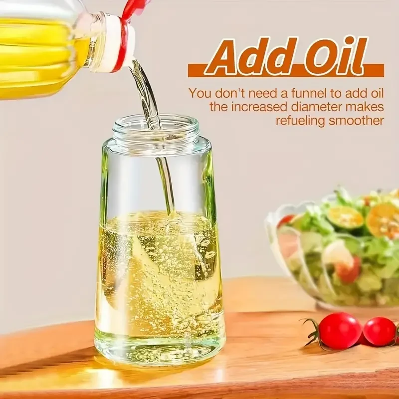 16oz 2-in-1 Olive Oil Dispenser and Oil Sprayer Bottle for Kitchen