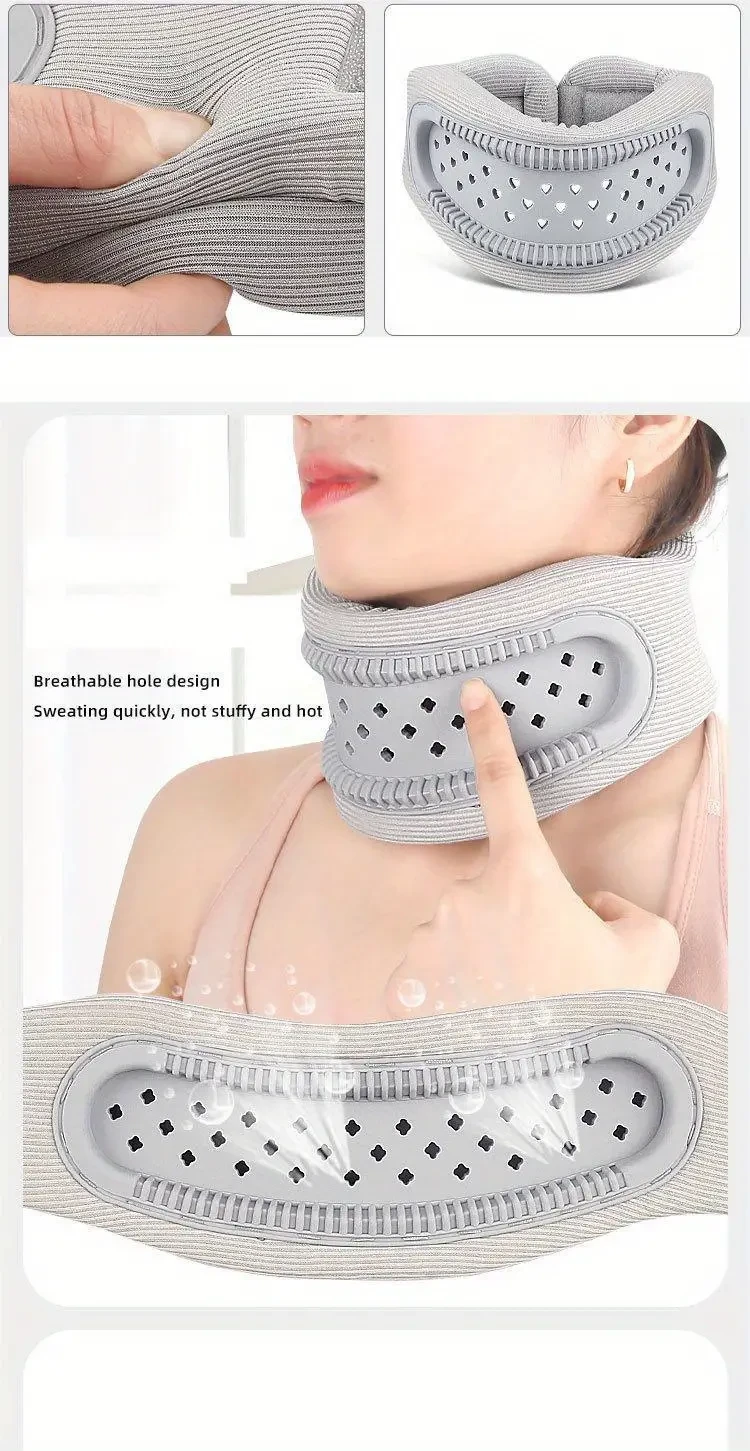 Breathable Silicone Cervical Neck Brace - Ergonomic Hollow Neck Support Pillow
