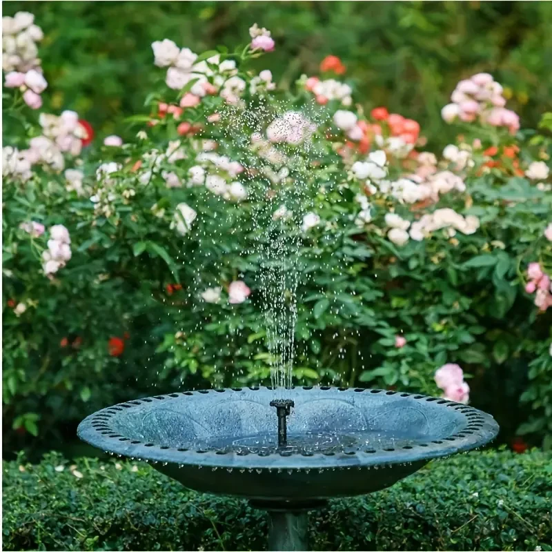 3.5W Solar Fountain Pump with 6 Nozzles - Solar Birdbath Fountain for Garden, Pond, Fish Tank, and Aquarium
