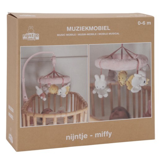 Miffy Fluffy Musical Mobile Pink