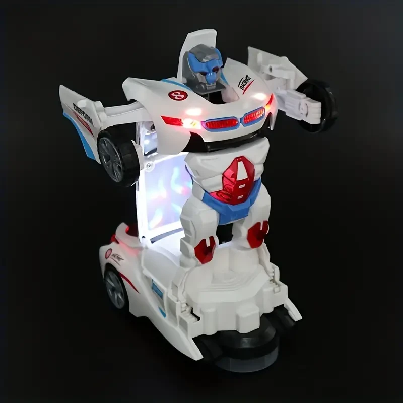 Transforming Police Car Robot Toy - Lights & Sounds