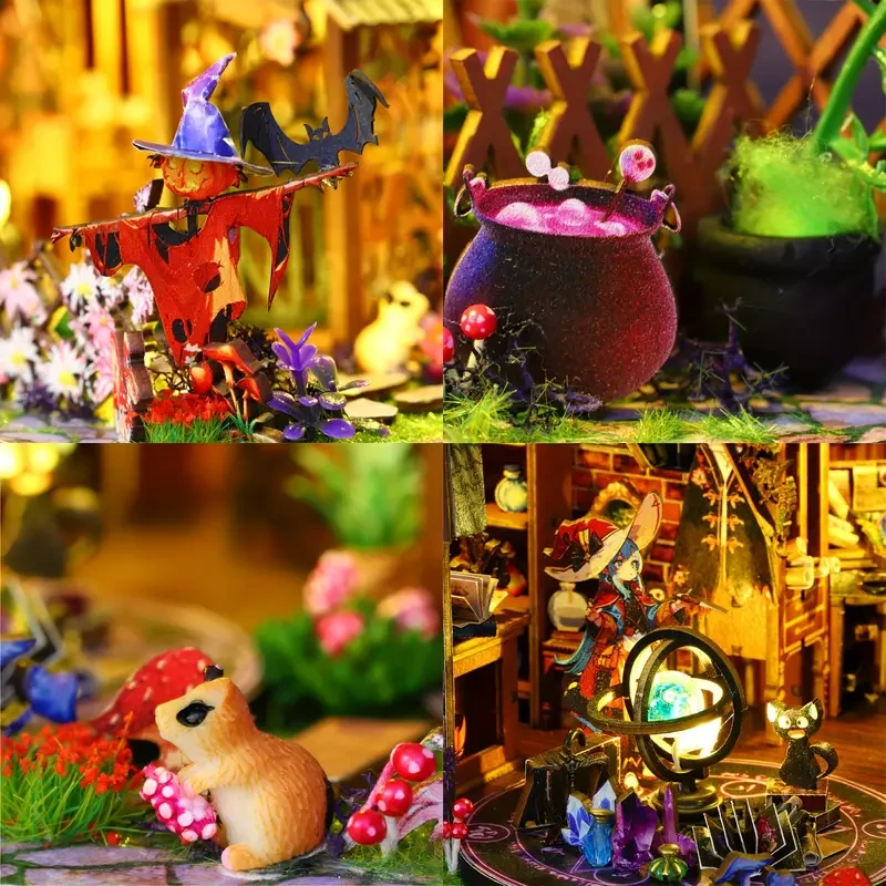 DIY Magic Cottage Kit - 3D Wooden Puzzle with LED Lights