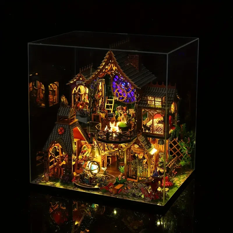DIY Magic Cottage Kit - 3D Wooden Puzzle with LED Lights