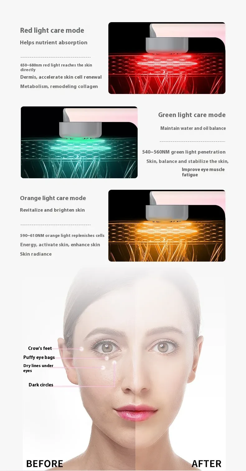 Micro-current Heating Vibration 360 Degrees Rotating Eye Instrument