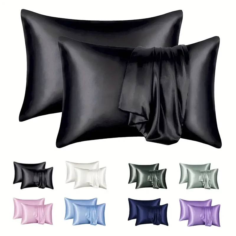 2 pcs Luxurious Satin Pillowcases