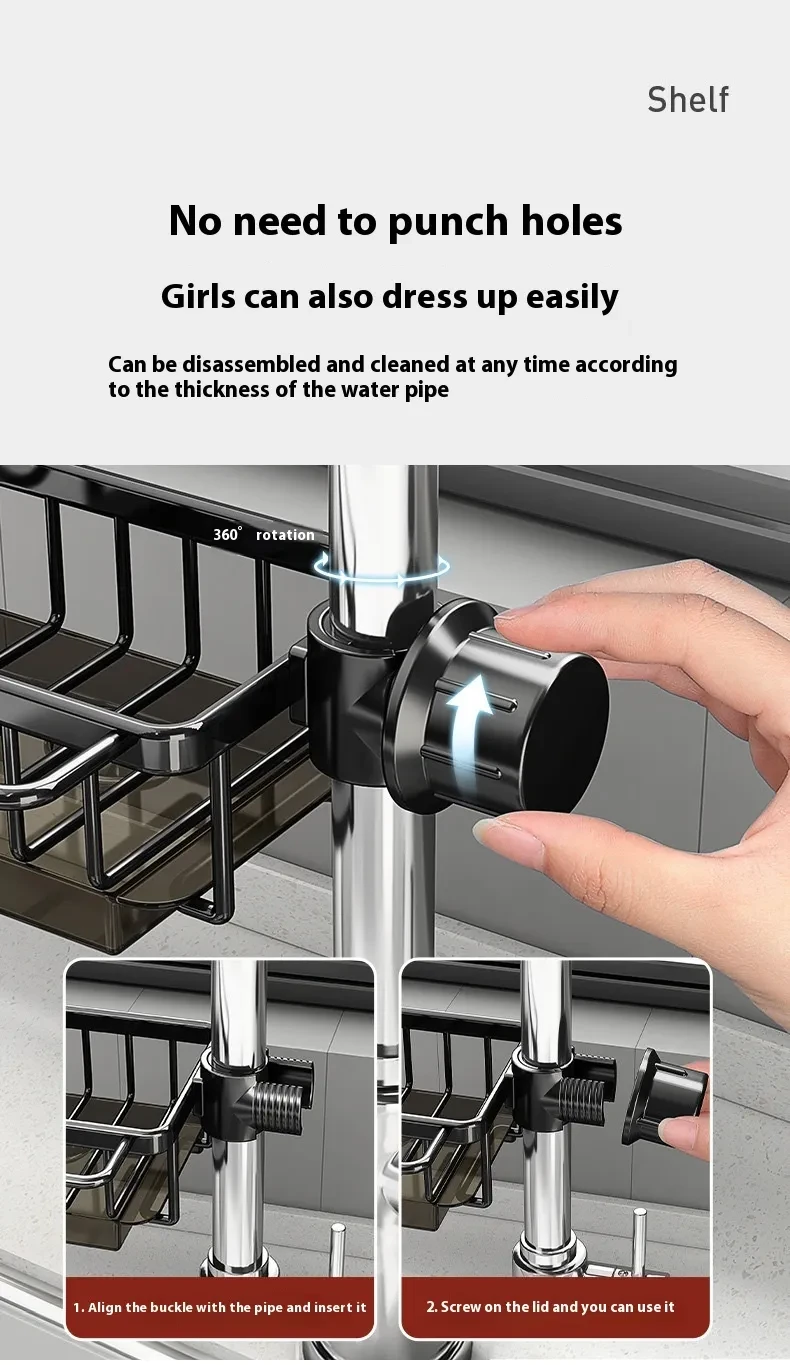 Alumimum Racks Hanging Faucet Dishwashing